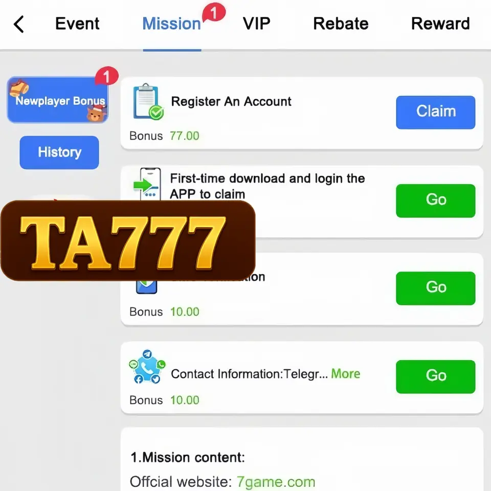 TA777 Mag-login Opisyal 2026 Aplikasi